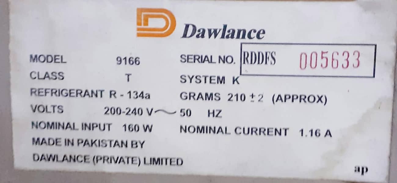 Dawlance Fridge 2