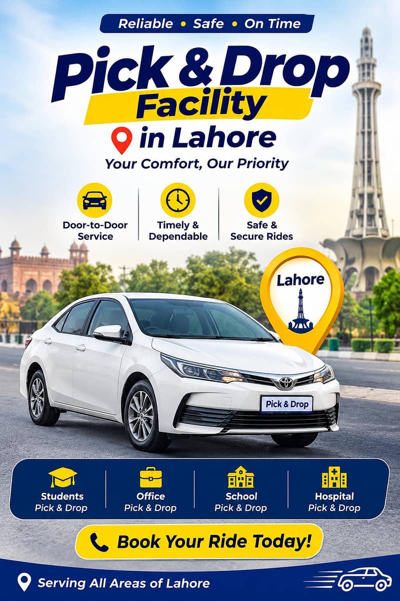 PICK & DROP FACILITY IN LAHORE 0