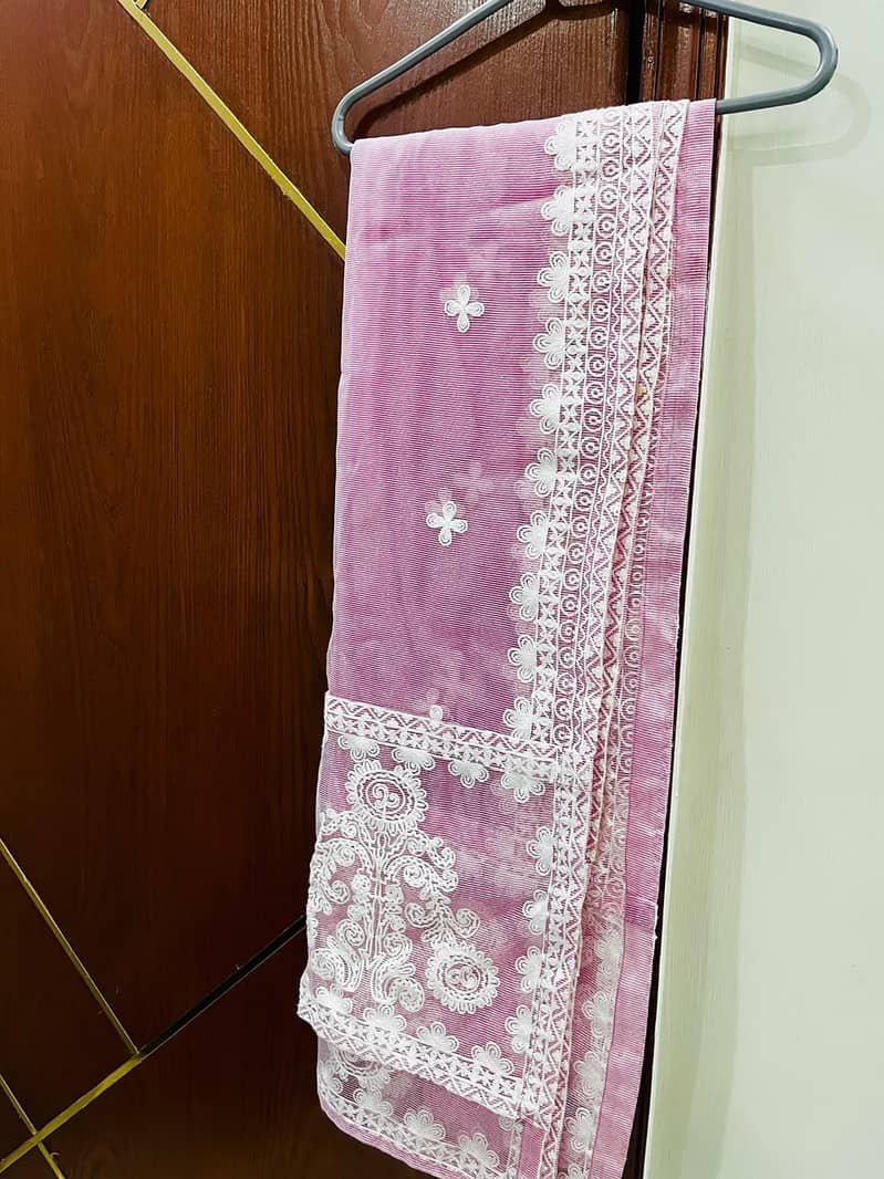Beautiful Pink 3 Piece Embroidered Suit | Elegant Ladies Dress 2