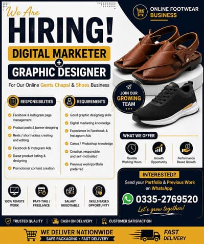 Digital Marketer + Graphic Designer Required