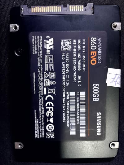 SSD 500gb, 256gb, 128gb. 1TB laptop hards.