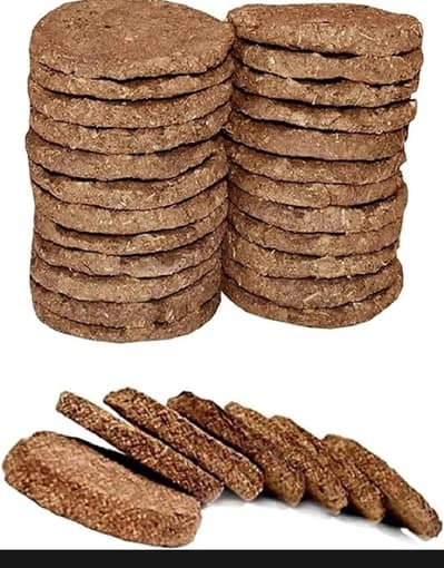 10 pcs natural cow and buffalo dung cake_ Dried dung