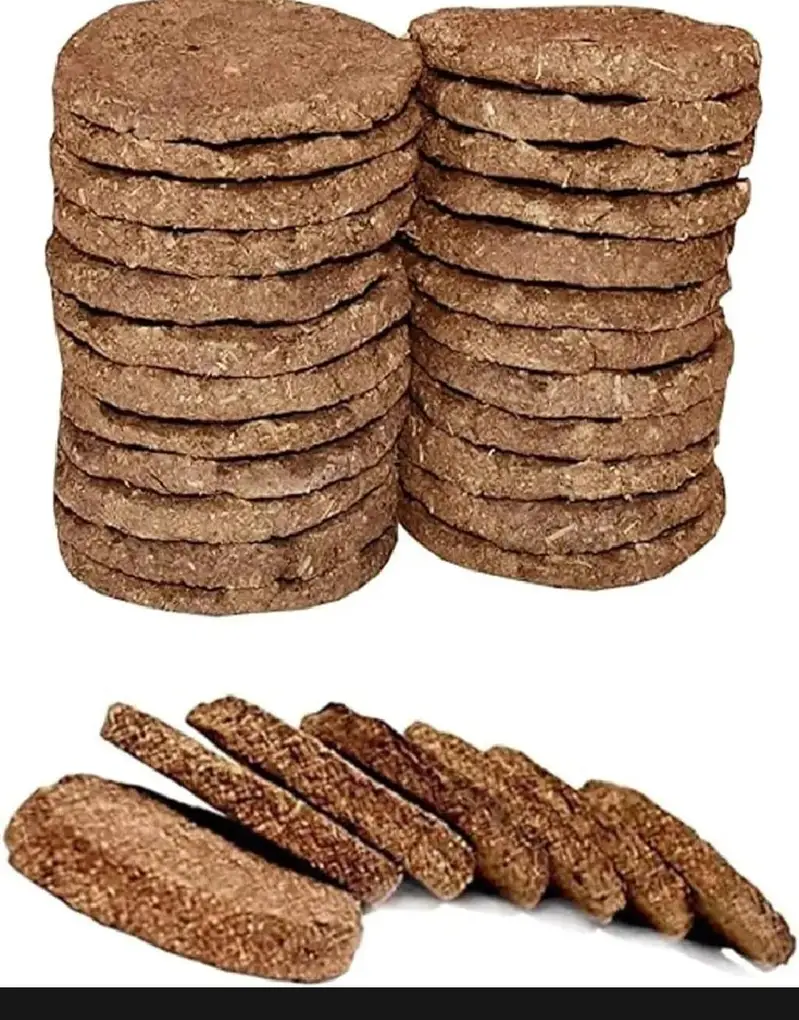 10 pcs natural cow and buffalo dung cake_ Dried dung