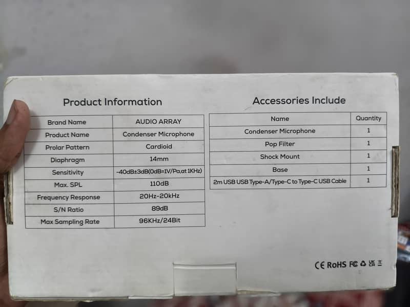 audio array professional studio microphone 10/10 NEW 9