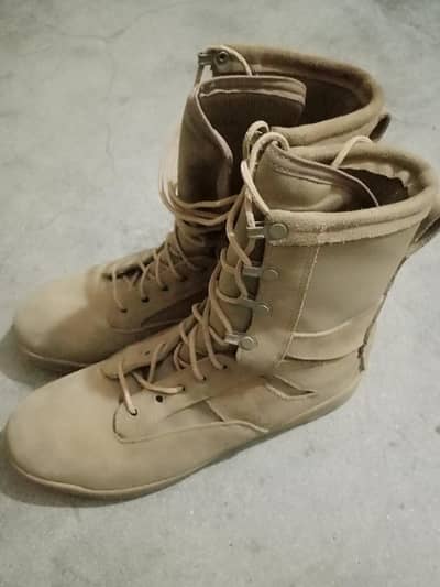 Long Army Shoes (Camel Skin)