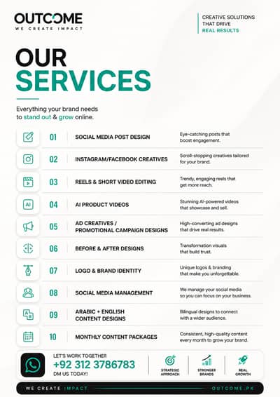 OUR CREATIVE SERVICES