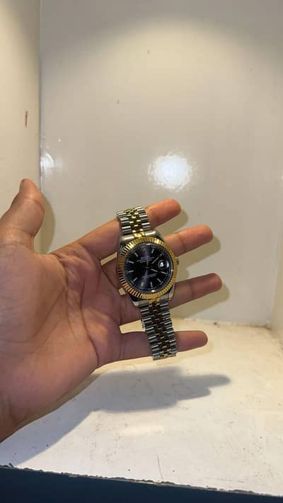 Automatic two tone silver and gold gravel dial rolex master AAA