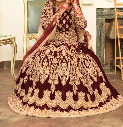 Maroon Bridal Lehnga