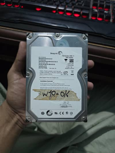 Sea gate 1 tb hard disk with Games health 100%