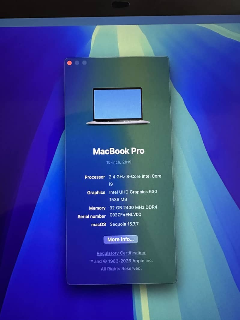 MacBook Pro 2019 8