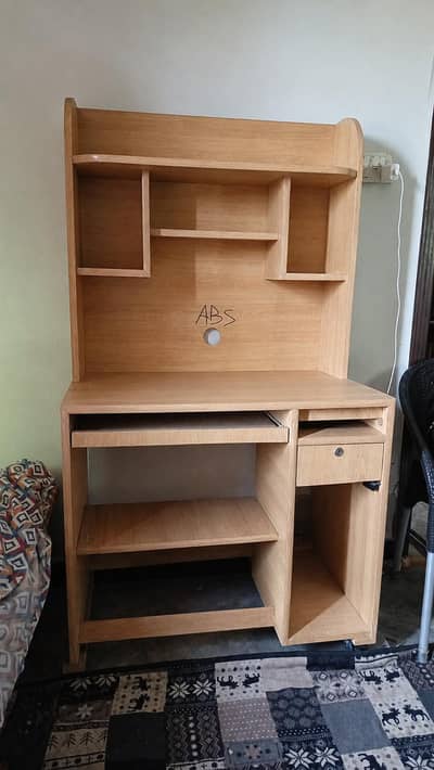 Study Table with Bookshelf & Storage – Good Condition