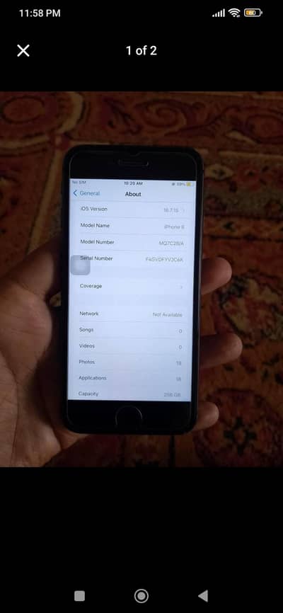 Apple iPhone 8  256gb approved 03711176118