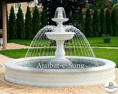 Garden Fountains, Waterfall, Bench, Planters, Tuff Pavers, Tiles