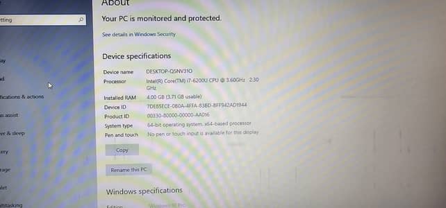 Lenovo thinkpad Core i7 7th generation