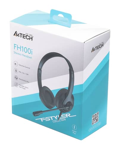 A4Tech FSTYLER FH100i Stereo Headset with Mic & Volume Control – Box
