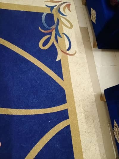 Blue golden carpet for sale