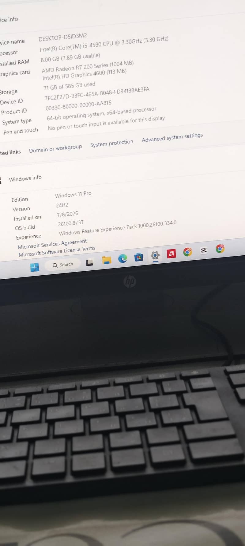 Hp Core i5 4th generation 6