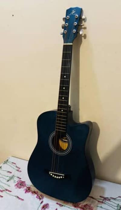 Branded acoustic guitar