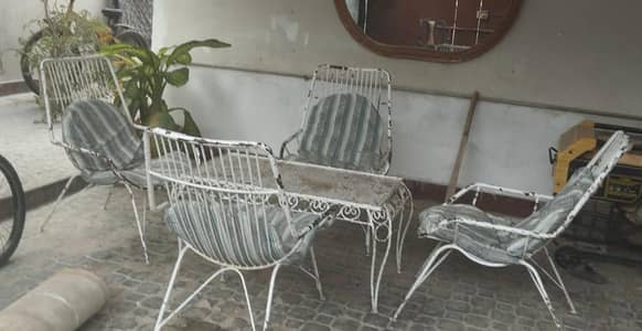 Heavy Iron Chairs and Table