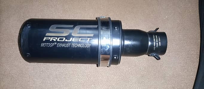 SC Project MotoGP Exhaust +Fitting – Black – Excellent Condition