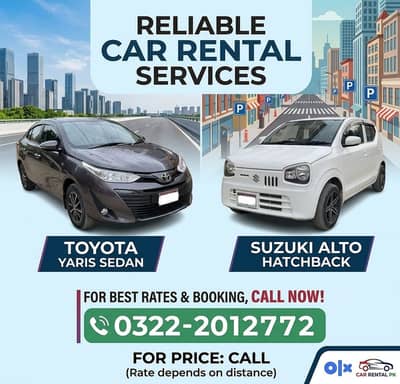 CARS AVAILABLE FOR RENT – YARIS & ALTO