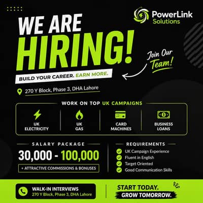 Hiring! Male & Female | UK Energy | 30K–100K | 03297530292
