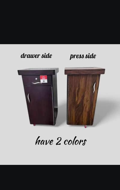 foldable iron stand with cabinet and storage