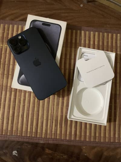 15 Pro Max non pta Physical dual sim blue titanium box