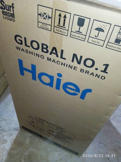 Haier washing machine box pack model number HWM130-1217E 2026-27