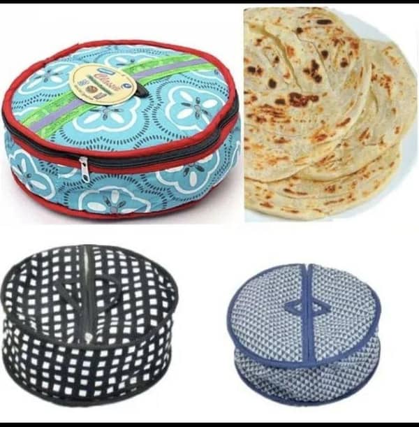 Roti Zipper Bag | Insulated Chapati Storage Bag | Reusable Airtight Roti Keeper | Keeps Roti Fresh Soft & Warm | Random Design