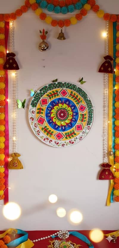 Handmade Lippan Mirror Art Wall Hanging Decor