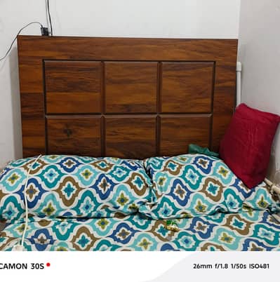 Single bed with mattress & two door cuburd