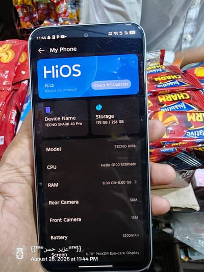 Tecno spark 40pro pta approved 5 months warranty available  original c