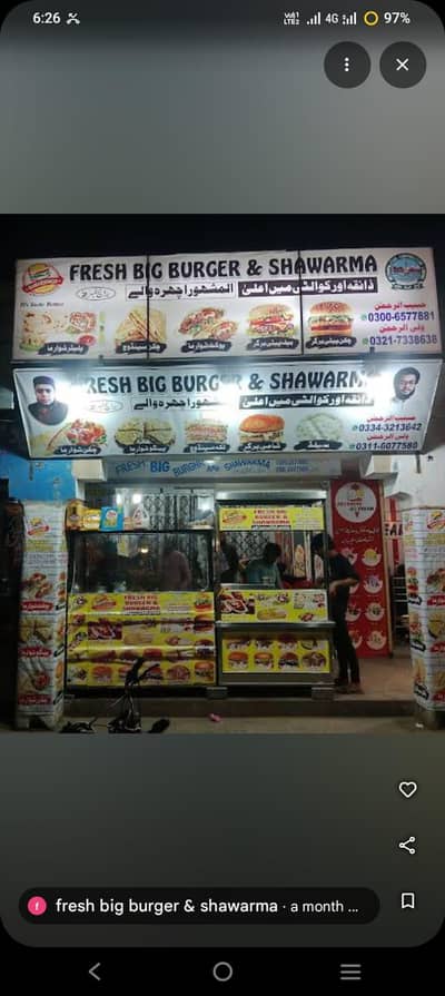 Burger & Shawarma ke Kam ke Liye kariger ki zaroorat he
