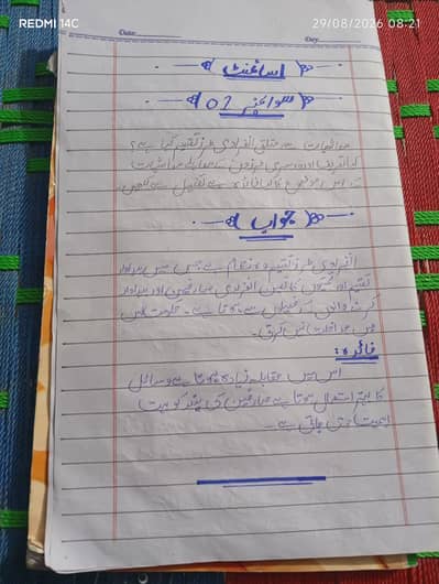 Graduate Urdu Assignment spring 2026