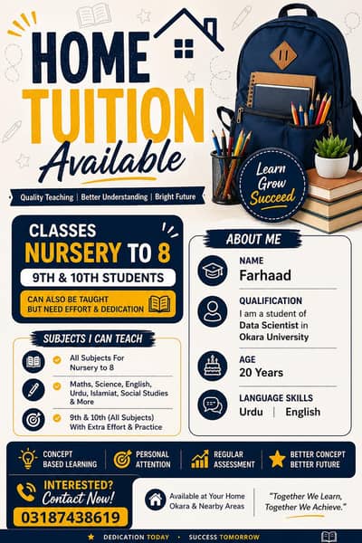 Home tution available