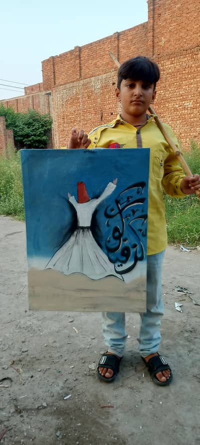 Handmade Sufi Canvas Painting) ​تفصیل: