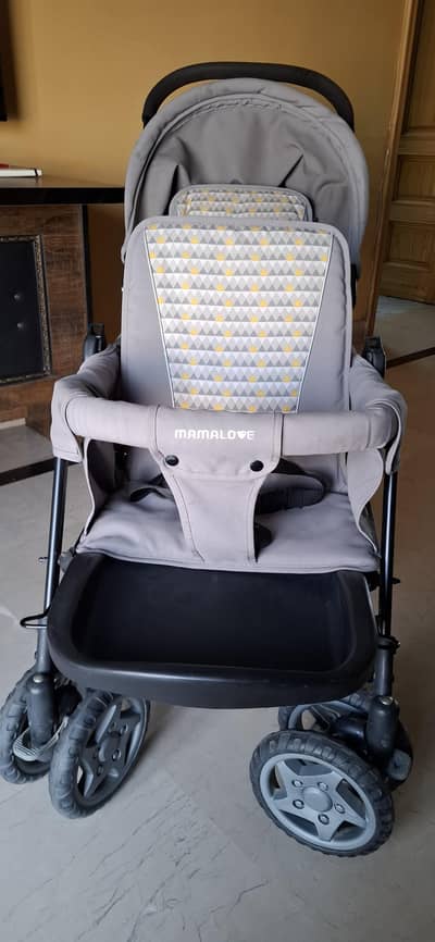"Mama Love" Imported Twin Baby Pram - Used