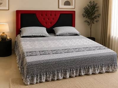 Original IKEA Queen Sized Bed Set With Spring Mattress | Saudi Import
