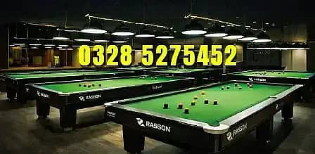 Snooker Table / Foosbal /Pool table /Carrom /table tennis /Snooker
