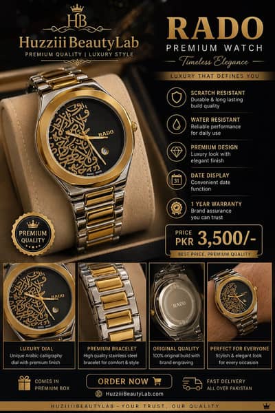 RADO Premium Gold & Silver Swiss-Style Watch
