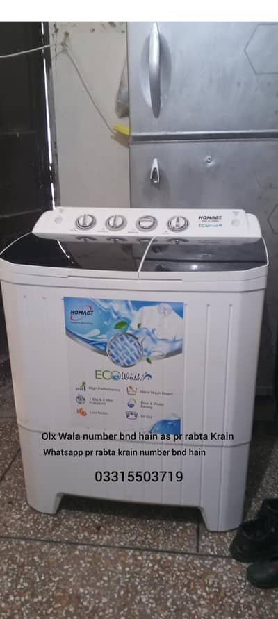 HOMAGE Eco washing machine for sale best condition full new no used
