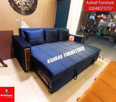sofa cum bed/2 in 1 sofa/sofa bed/wooden sofa/3 seater Molty foam sofa