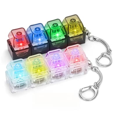 Keyboard fidget keychain
