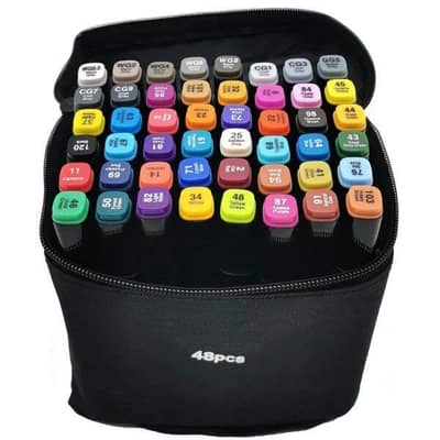 Set of 48 dual-tip Touch alchohol marker for illustration and drawing
