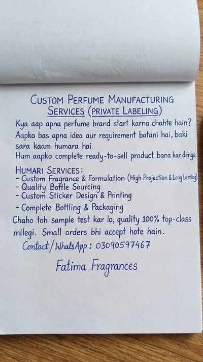 Custom Perfume Manufacturing & Private Labeling Services