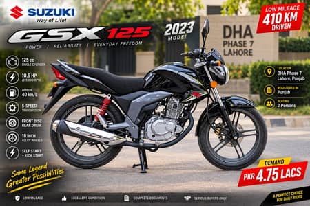 Suzuki GSX 125 (2023) | 1st Owner | Punjab Registered | Low Mileage