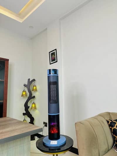 Portable 2000 Mw Metal Heater Black Compact