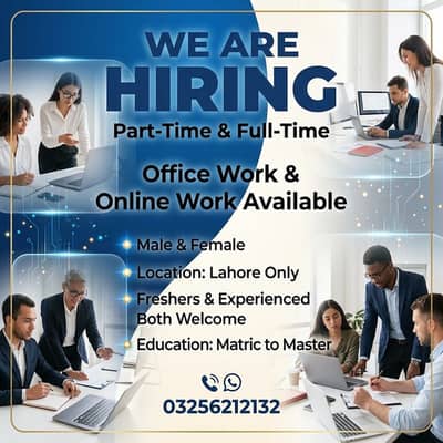 NEED URGENT STAFF OF 50 PERSONS FOR OFFICE WORK AND ONLINE WORK