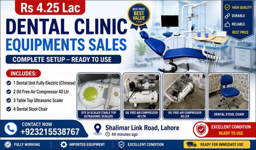 Dental Clinic Equipment for Sale|Complete Dental Setup | Electric Unit